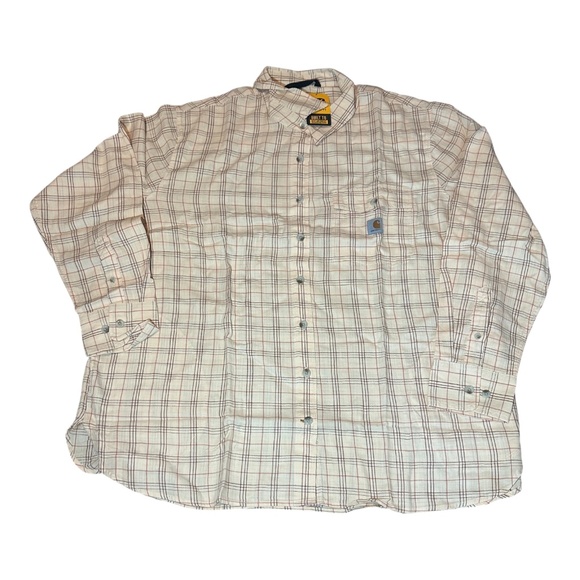 Carhartt 104758-Q07 Women's Loose Fit Lightweight Plaid Shirt 2X (20W-22W) - Picture 1 of 2